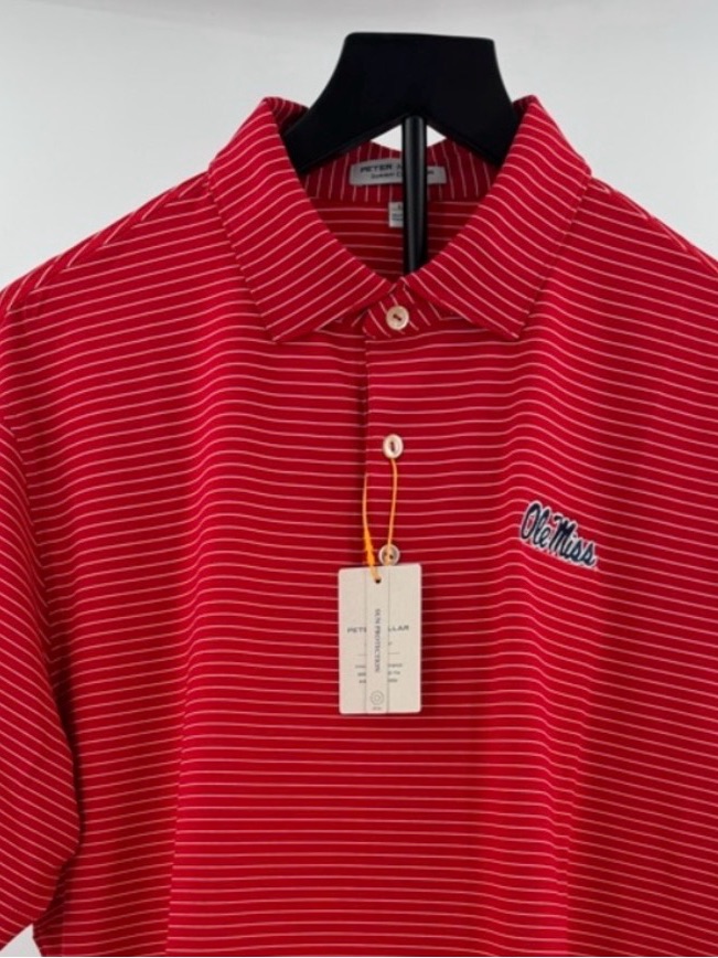Peter Millar Rebel Red "Hemlock Performance" Polo - Large - Nwt